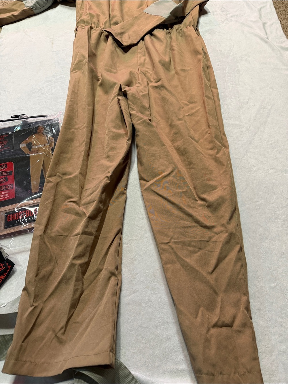 Ghostbusters-women’s jumpsuit costume w/ Black Backpack with Proton Pack Graphic - Picture 10 of 11